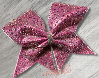 Rhinestone Cheer Bow, Custom Team Colors, Made to Order