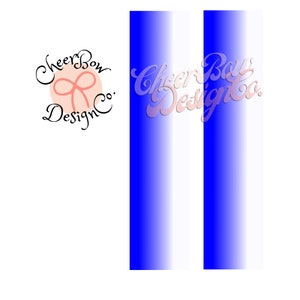 Sublimation Digital Download - Side Gradient  - Made to Order in  Your Choice of Color on White