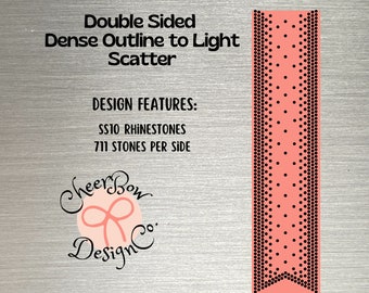 Rhinestone Template Instant Digital Download SVG For 3" Cheer Bow or Hair Bow,  SS10 Rhinestones
