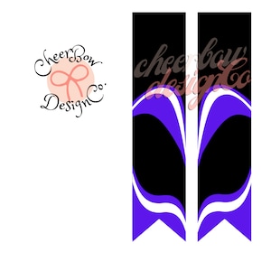 3-Color Swirl Cheer Hair Bow Sublimation Download