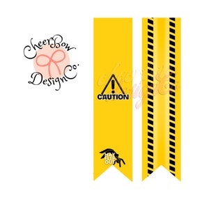 Sublimation Instant Digital Download for 3" Cheer Bow, Caution, May Flip Out, Fun Cheer Bow, Cheer Bow Gift, Cheer Bow Collection