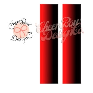 Cheer Bow Sublimation Download for 3&quot; Cheer Bow or Hair Bow, Side Gradient on Black, Choice of Color