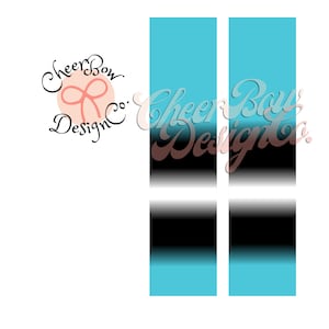 Sublimation Download Graphic for 3&quot; Cheer Bow or Hair Bow, Ombre Center Two Color, Fade To White
