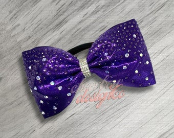 Tailless Rhinestone Cheer Bow - Made to Order in Custom Colors and Finishes