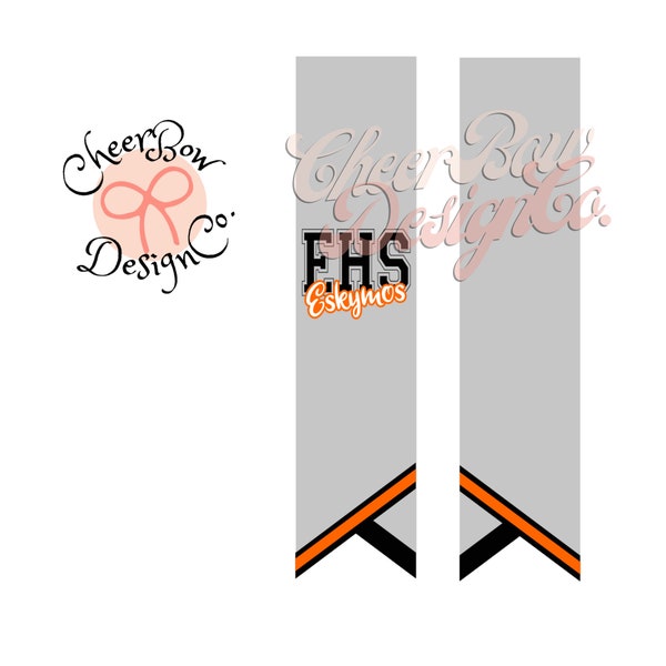 SVG Cheer Bow Template Download Cut File for 3" Custom Team Hair Bow