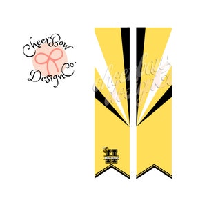 Sublimation Digital Download for 3&quot; Custom Cheer Bow - Team Logo - Made to Order with your Custom Colors