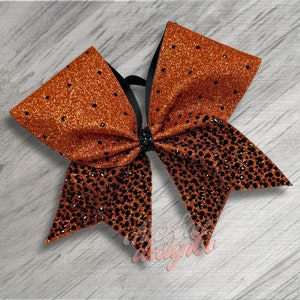 Rhinestone Cheer Bow, Custom Color Glitter Team Bow, Game Day, All-Star Competition, Dance, Pom, Large Hair Bow