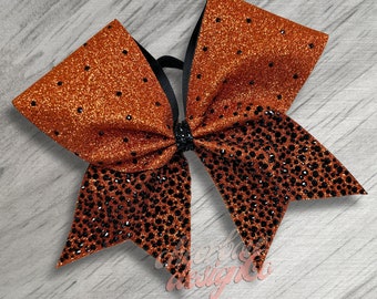 Rhinestone Glitter Cheer Bow: Custom Team Hair Bow