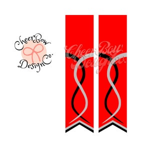 Sublimation Digital Download for 3" Cheer Bow, Infinity Style Double Twist, Custom Team Colors, Made to Order