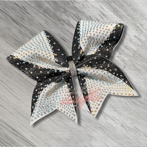 Rhinestone Cheer Bow: Glitter Team Hair Bow for Competition