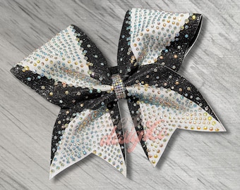 Rhinestone Cheer Bow: Glitter Team Hair Bow for Competition