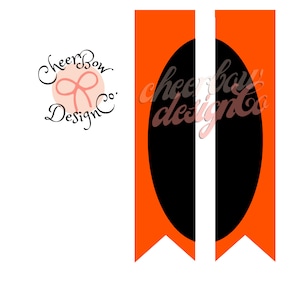 Descarga digital de sublimación para Cheer Bow de 3" - Kick Swish de 2 colores Hecho a pedido Colores personalizados