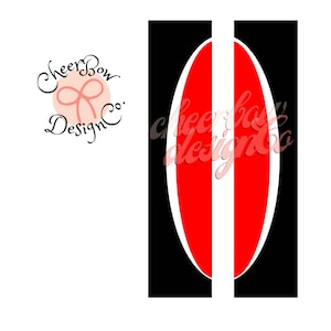Instant Digital Download for 3&quot; Cheer Bow, Instant SVG, Kick Swish Style, Cut File