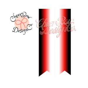 Sublimation Digital Download for Cheer Bow or Hair Bow, Three Color Vertical Gradient, Made to Order, Custom Colors