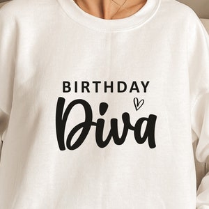 Birthday Diva Svg Png Pdf, Birthday Svg, Birthday Queen T-Shirt Svg, It&#39;s My Birthday Svg, Birthday T-Shirt Svg, Birthday Queen Svg