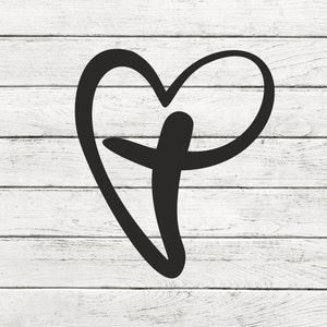 Heart With a Cross SVG PNG PDF, Christian Cut File, Digital Download, Faith Svg, Cut Files for Cricut Silhouette, Blessed Svg Png, Cross Svg