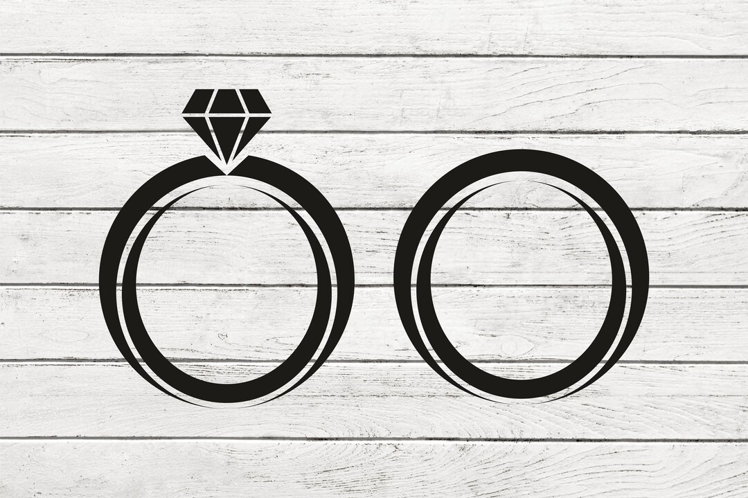 Wedding SVG PNG PDF, Wedding Ring Svg, Diamond Ring Svg, Wedding Ring Svg Cut File, Wedding Dxf