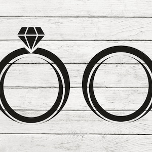 Wedding SVG PNG PDF, Wedding Ring Svg, Diamond Ring Svg, Wedding Ring Svg Cut File, Wedding Dxf, Wedding Svg Cut File, Diamond Ring Svg