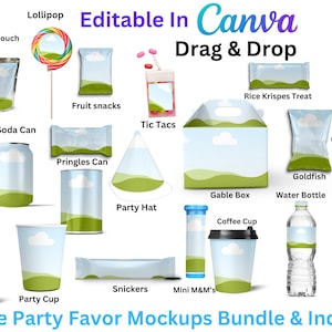 22 piece Party Favor Mockup Bundle