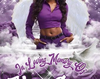 Purple Memorial PNG Editable in Canva