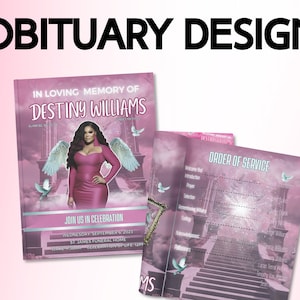 Canva Editable Obituary Design Template