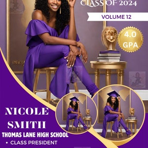 FULLY EDITABLE CanvA 3 bundle grad magazine templates