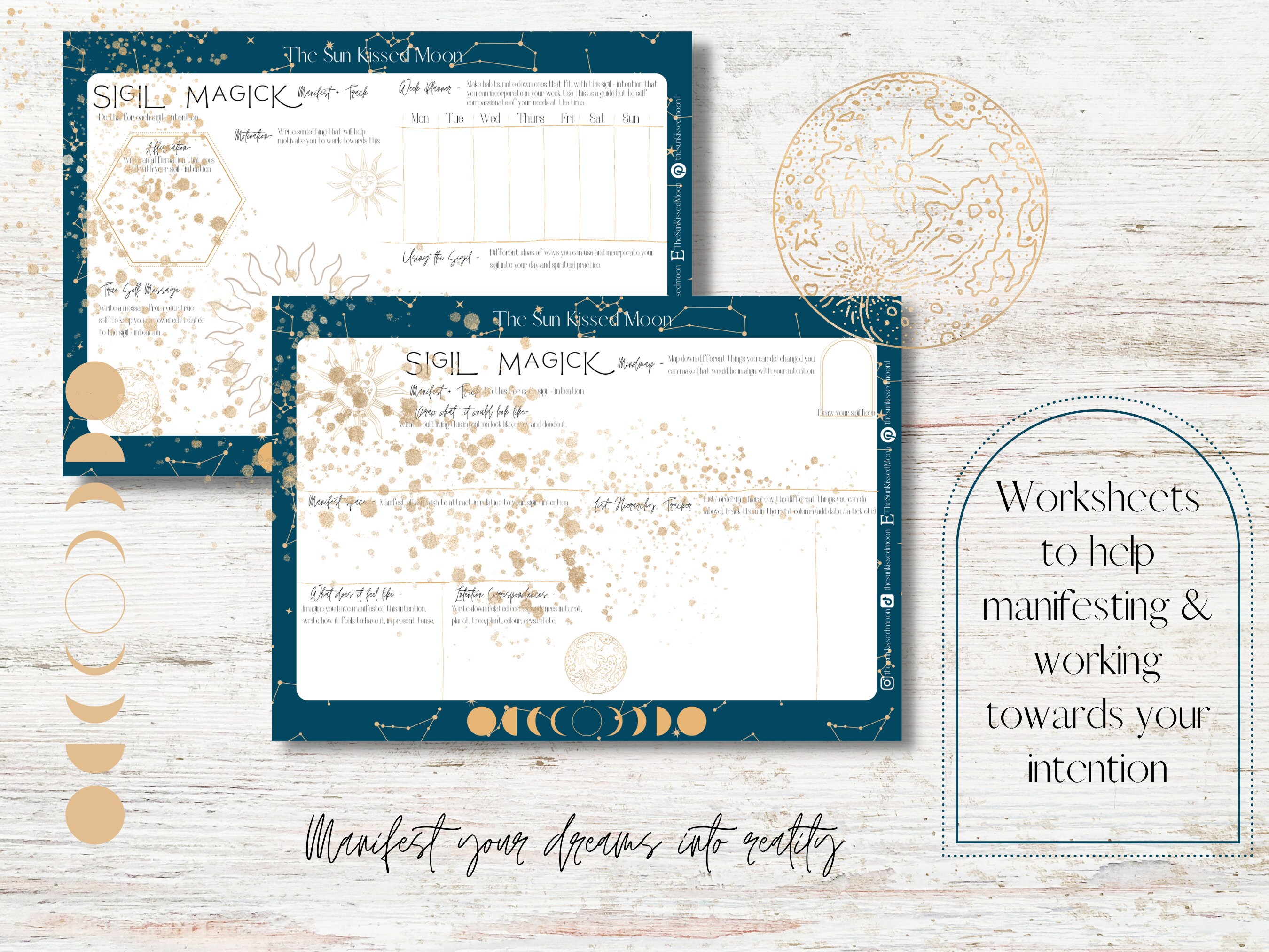 Sigil Magic Workbook, Grimoire Pages, Book of Shadows, Bos Printable ...