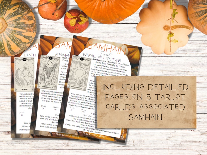 Samhain Grimoire Pages, Wheel of the Year, Book of Shadows, Halloween