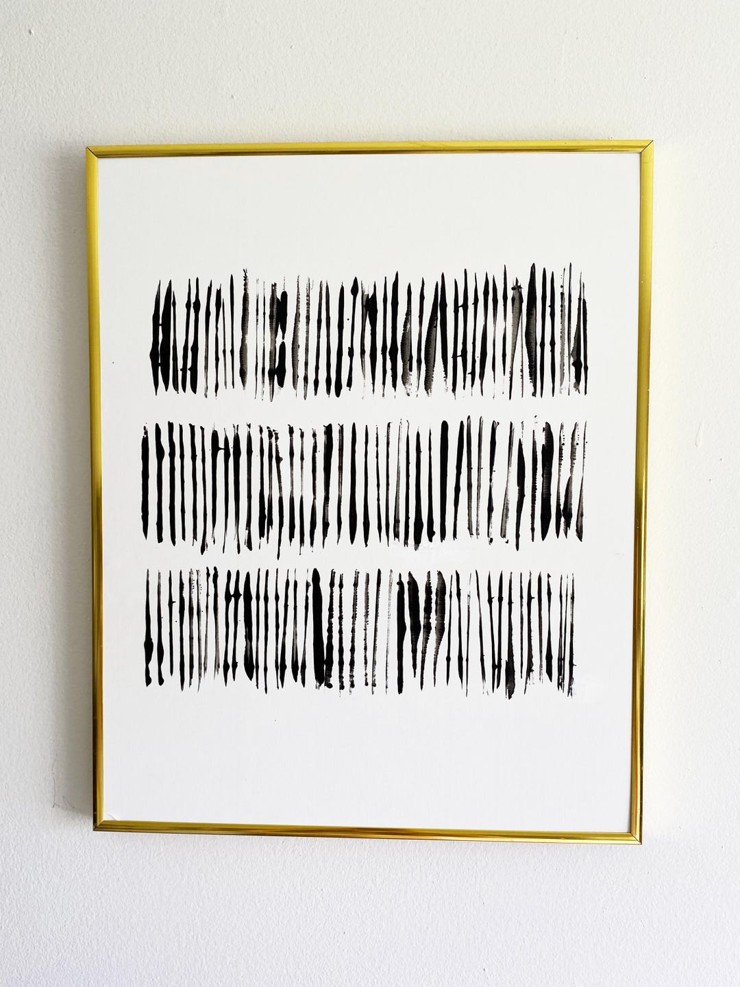 Abstract Black and White Line Fine Art Large on Canvas Modern Wall Art ...