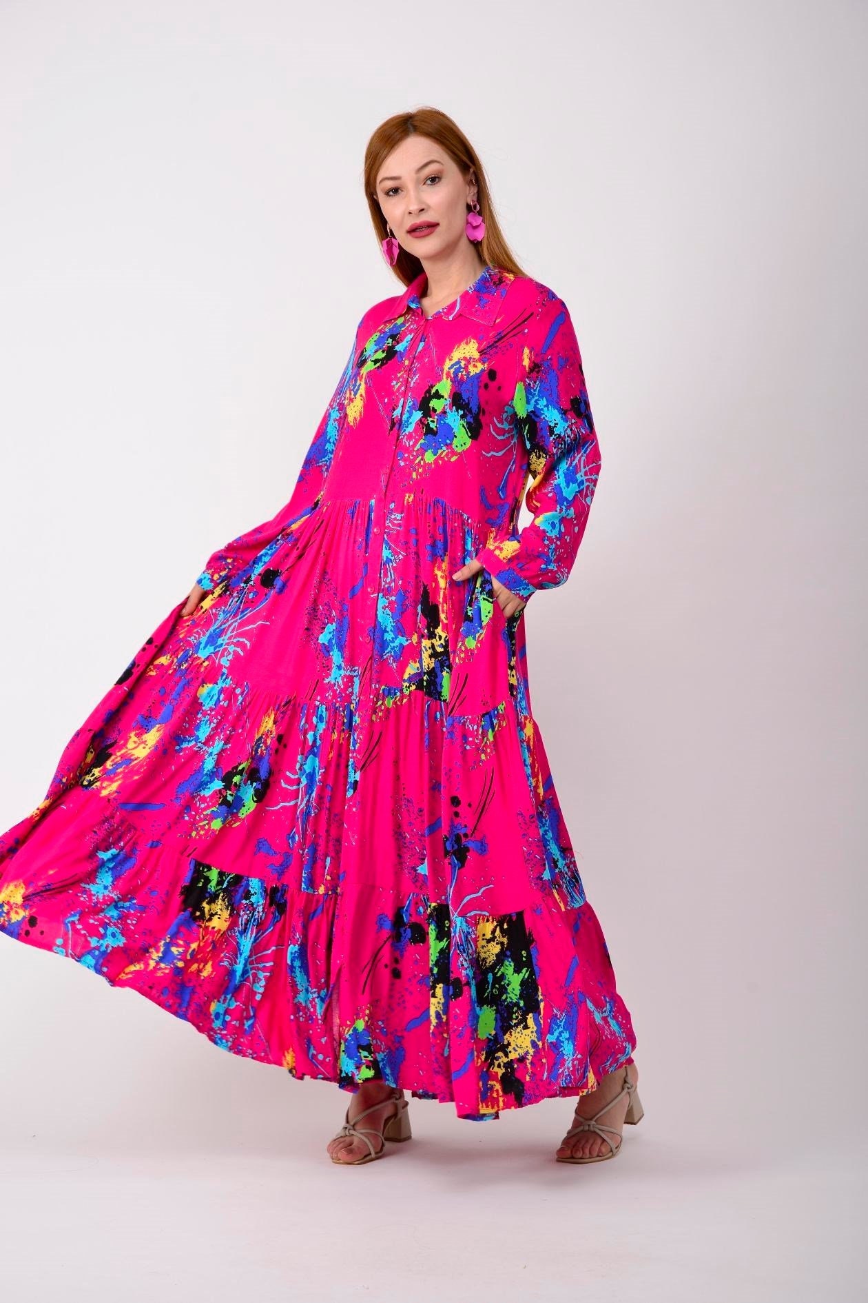 Long Sleeve Maxi Dress - Etsy