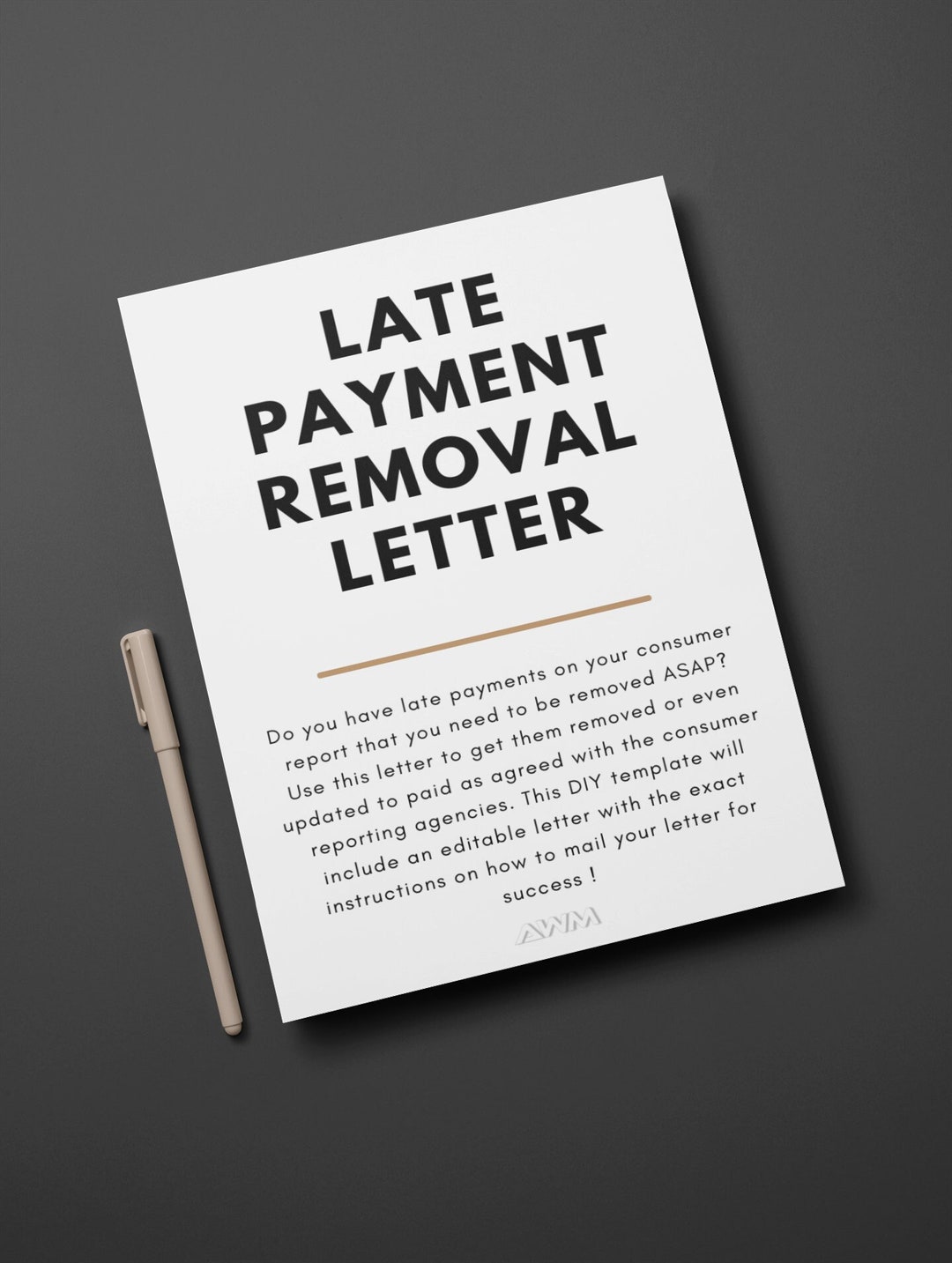 Late Payment Removal Letter DIY Credit Repair Credit Dispute Letter