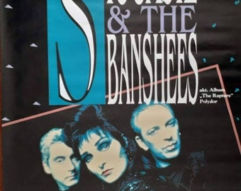 Original vintage Siouxsie and the Banshees concert poster.