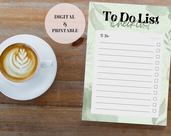 Minimalist To Do List Daily Organiser Boho Digital Printable Planner Seamless Day Prep Clean Design Planning Easy 5 Page Japandi Organiser