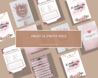 Mother's Day Printable, Mother's Day everyday, Booklet Mom, Activity Page, Gratitude booklet, Traditions planning, Mum, Gratitude Journal