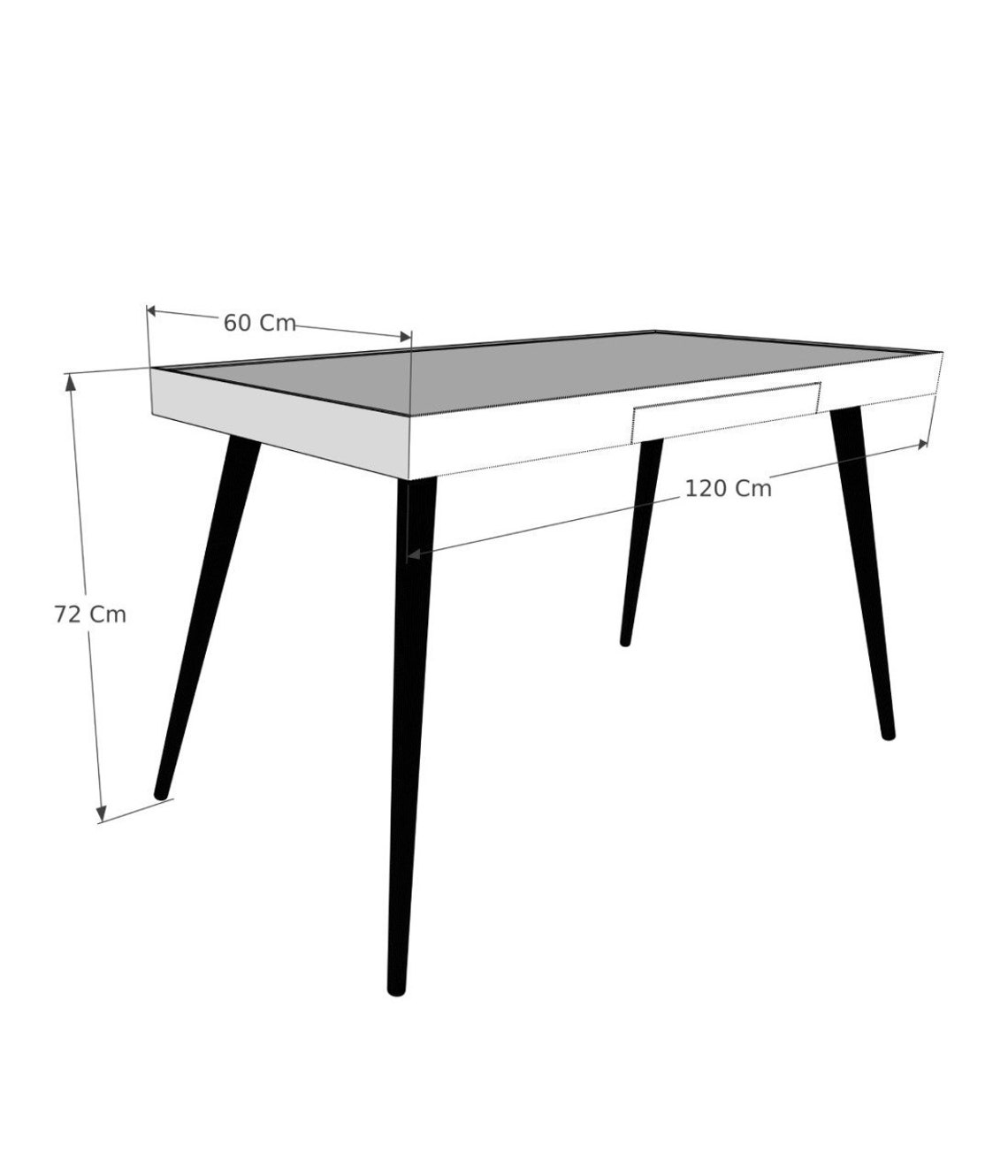 Black Solid Wood Desk Hand Made Desk Computer Desk Modern Etsy