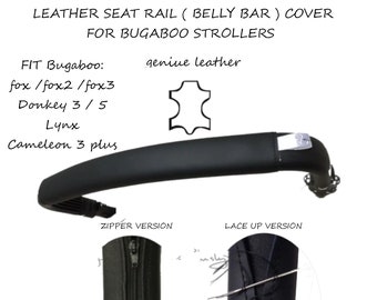 Stroller seat barrier / safety bar leather cover for Bugaboo Fox / Fox2 / Fox3 / Donkey3 / Donkey5 / Lynx / Cameleon 3 / Cameleon 3 plus