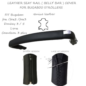 Barrera de asiento para cochecito / funda de cuero para barra de seguridad para Bugaboo Fox / Fox2 / Fox3 / Donkey3 / Donkey5 / Lynx / Cameleon 3 / Cameleon 3 plus
