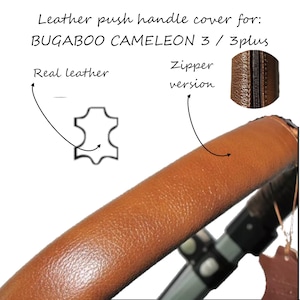 Silla de paseo Bugaboo Cameleon versión v3 /v3 plus funda de asa de cuero versión con cremallera de cuero real