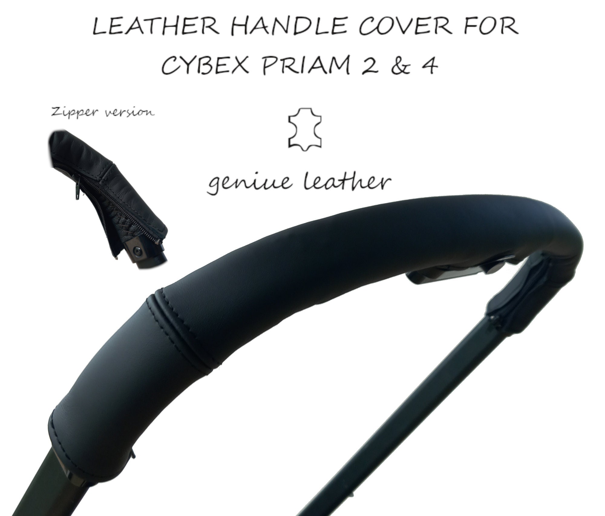 Baby Stroller Leather Pu Handle Cover For Cybex Beezy Stroller