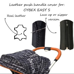 Cybex Easy S Twist Leder Schiebegriffbezug aus echtem Leder Kinderwagen griffschoner griff abdeckung naturleder