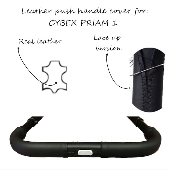 Cybex Priam 1  stroller leather push handle cover lace up version