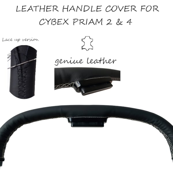 Cybex Priam 2 priam4 e-priam stroller leather push handle cover new version lace up closing