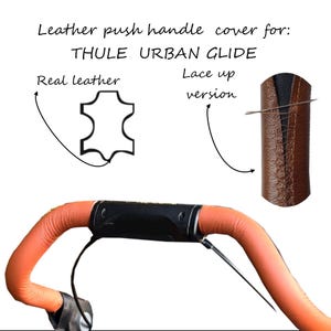 Thule Urban Glide ベビーカー用レザープッシュハンドルカバー（本革レースアップバージョン）