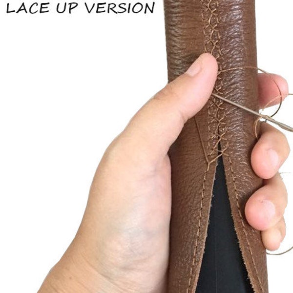 Custom geniue leather handle cover for stroller & pram push handle