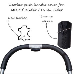 Mutsy 4rider Urban Rider Kinderwagen-Leder-Schiebegriffbezug aus echtem Leder