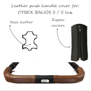 Silla de paseo Cybex Balios S / S lux con asa de empuje en cuero versión con cremallera