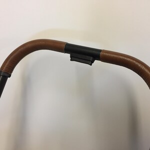 Custom geniue leather push handle cover for stroller & pram push handle real leather lace up version image 2