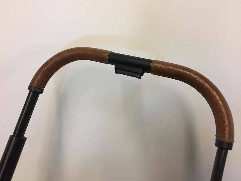 Custom geniue leather push handle cover for stroller & pram push handle real leather lace up version image 2