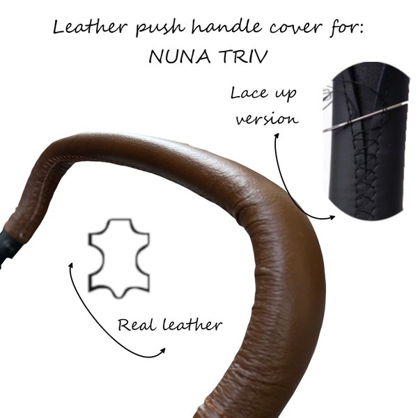 Geniue leather push handle cover for Nuna Triv stroller