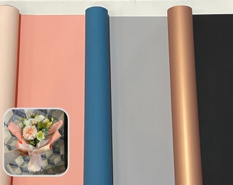Korean Style Waterproof Wrapping Paper for Flower Design Double Sided - 15 Yards